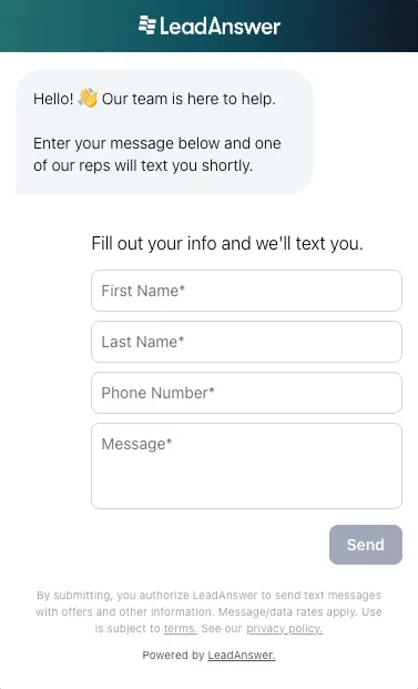 LeadAnswer Product Snapshot